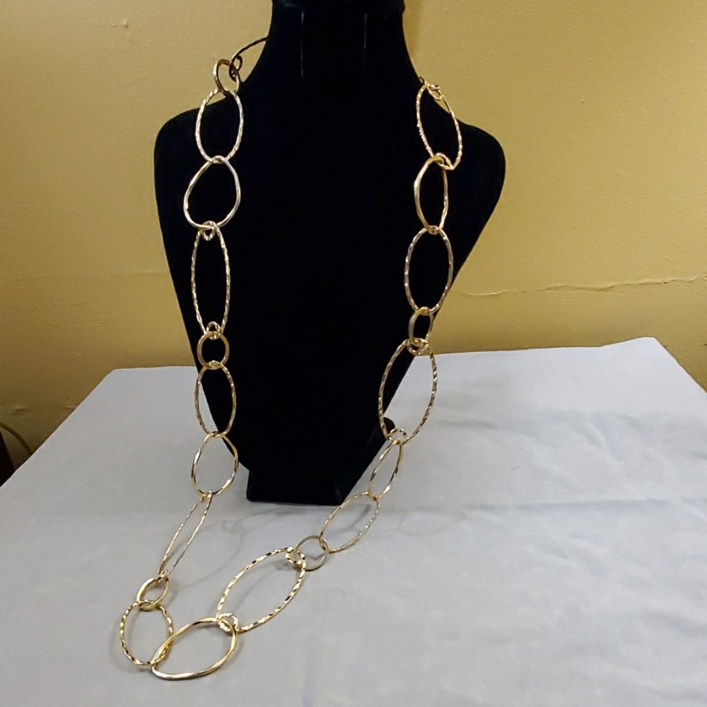 NEW Ann Taylor Goldtone Chainlink Necklace #60